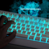 PERIBOARD-327 - White Waterproof And Dustproof Backlit Keyboard with silent membrane keys