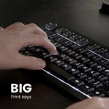 PERIBOARD-329 - Wired Backlit Keyboard with Big Print Letters