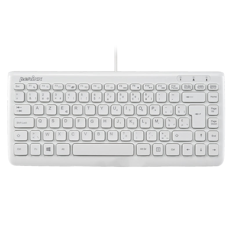 PERIBOARD-407 W - Wired White Mini 75% Keyboard in belgian layout