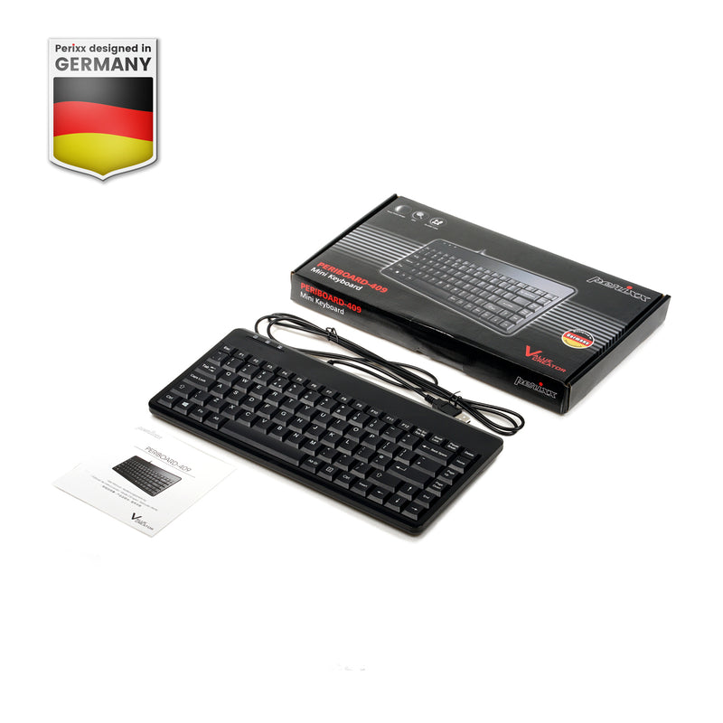 PERIBOARD-409 H - Wired Mini 75% Keyboard extra USB ports with package and user manual