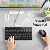 PERIBOARD-409 H - Wired Mini 75% Keyboard extra USB ports is small and powerful for smaller hands.