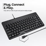 PERIBOARD-409 H - Wired Mini 75% Keyboard extra USB 2.0 ports.