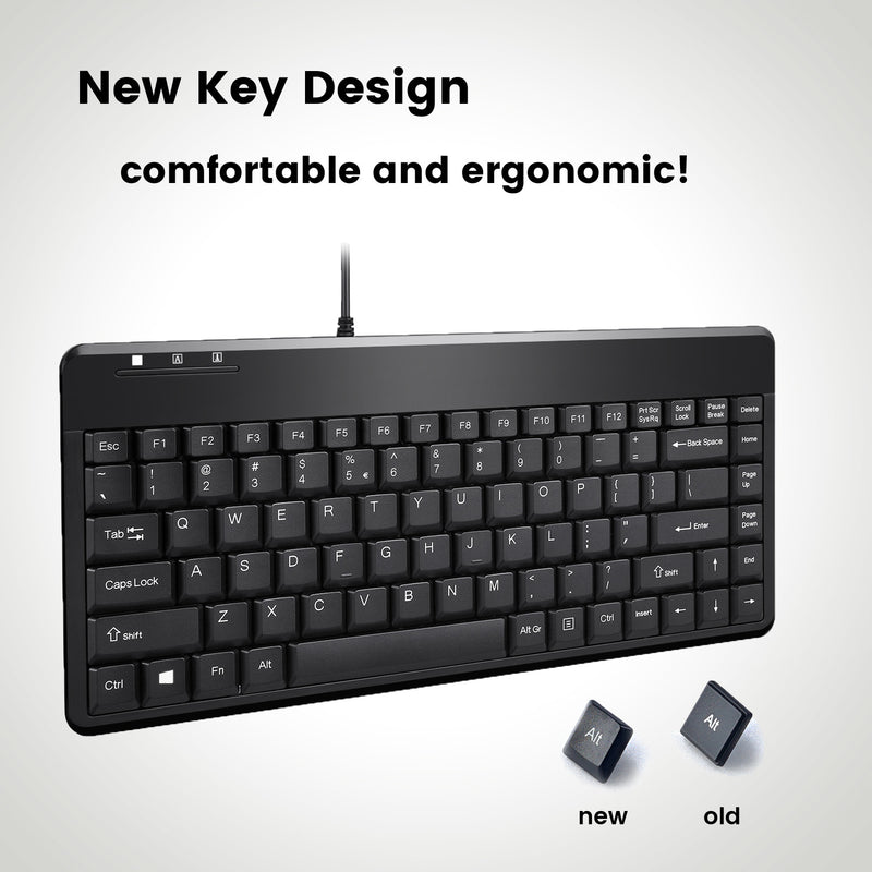 PERIBOARD-409 P - Mini 75% PS/2 Keyboard with new key design. More comfortable and ergonomic.