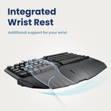 PERIBOARD-413 B - Wired Mini 75% Ergonomic Keyboard with additional integrated wrist rest. Extra support for your wrist.
