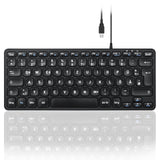 PERIBOARD-432 - Wired Mini Scissor Keyboard 70% with Large Print Letters