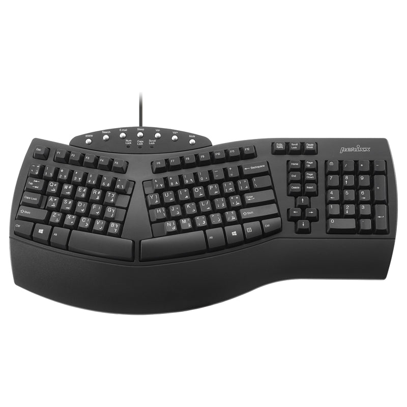 PERIBOARD-512 B - Wired Ergonomic Keyboard 100% in Arabic layout
