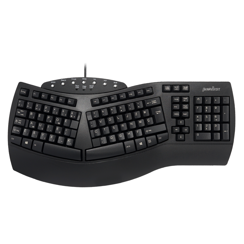 PERIBOARD-512 B - Wired Ergonomic Keyboard 100% in BÉPO layout