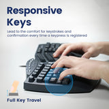 PERIBOARD-512 B - Wired Ergonomic Keyboard 100% with full key travel leads to the comfort for keystrokes.