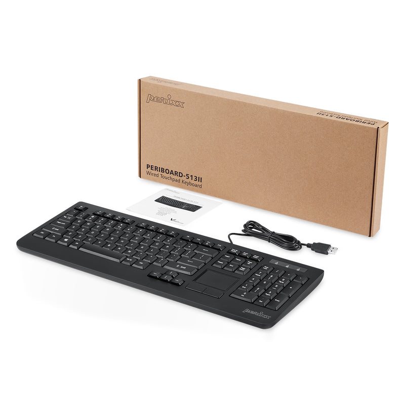 PERIBOARD-513 - Wired Touchpad Keyboard 100% with sample package and user manual