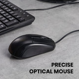 PERIDUO-117 - Wired Standard Combo. Precise optical mouse.