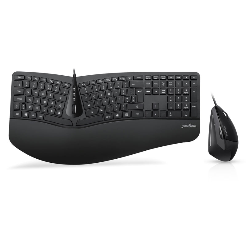 PERIDUO-505 - Wired Ergonomic Combo (100% Keyboard and Vertical Mouse)