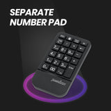PERIDUO-606A - Combo ergonomique sans fil (clavier 75 %, pavé numérique et souris verticale) 