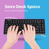 PERIDUO-707 B PLUS - Wireless Mini Combo (75% piano black keyboard) in sturdy compact design saves the desk space for you.