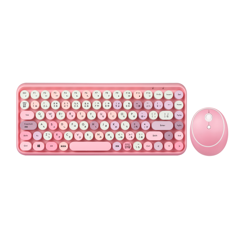 PERIDUO-713 PK - Wireless Vintage Pink Mini Combo (75% Keyboard)