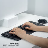 PERIDUO-714 - Wireless Standard Combo with Palm Rest and Silent Keys. Built for your comfort and eases your wrist pain.