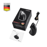 PERIMICE-513 - Wired Ergonomic Vertical Mouse with package and user manual