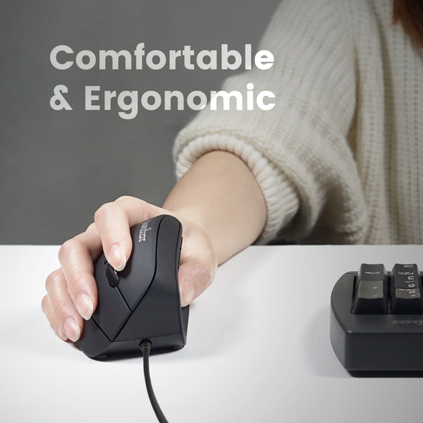 PERIMICE-515 II - Wired Ergonomic Vertical Mouse. Comfortable and Ergonomic.