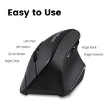 PERIMICE-715 II - Wireless Ergonomic Vertical Mouse with 6 buttons