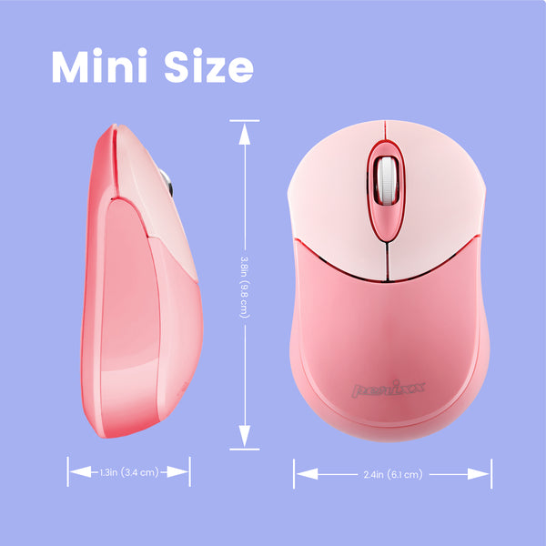 PERIMICE-802 P - Bluetooth Pink Mini Mouse 1000 DPI - Pink