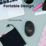 PERIMICE-819 - Wireless Ergonomic Vertical Mouse with  Silent Click and Small Design- Multi-Device