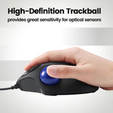 PERIPRO-303 GB - Glossy Blue 34mm Trackball provides great sensitivity for optical sensors.