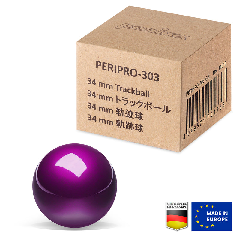 PERIPRO-303 GP- Glossy Purple 34mm Trackball with package