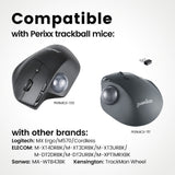 PERIPRO-303 GSL - Glossy Silver 34mm Trackball. Wide compatibility with products from Perixx and also other brands.