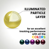 PERIPRO-303 GYL - Glossy Yellow 34mm Trackball. Illuminated partible layer for an excellent tracking performance with all the colors. 