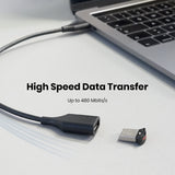 PERIPRO-403 - USB-C to USB-A Adapter. High speed data transfer up to 480 mbits/s.