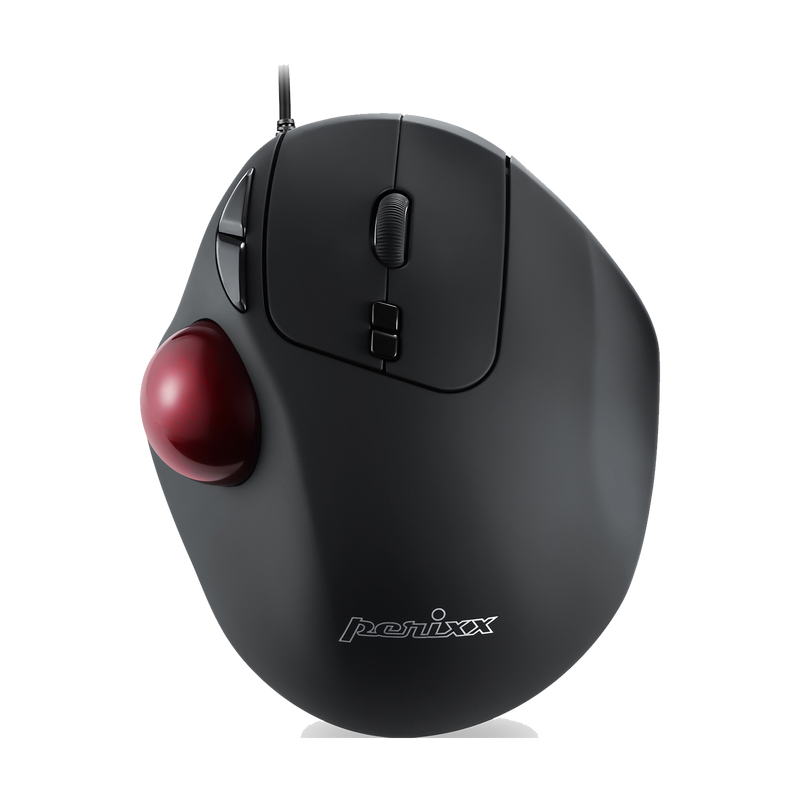 PERIMICE-517 - Wired Ergonomic Vertical Trackball Mouse Silent Click