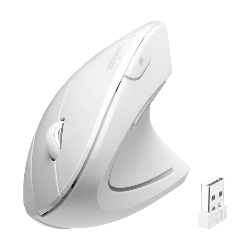 PERIMICE-713 W - Wireless White Ergonomic Mouse