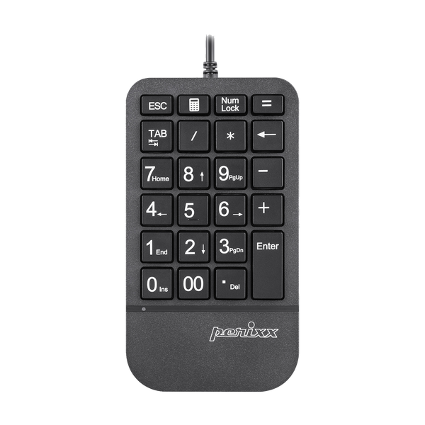 PERIPAD-205 - Wired Numeric Keypad with Palm Rest Large Print Letters. Plus 4 built-in hotkeys.