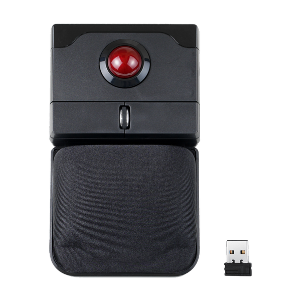 PERIPRO-706 - Wireless Trackball Mouse plus Wrist Rest Pad 800 DPI