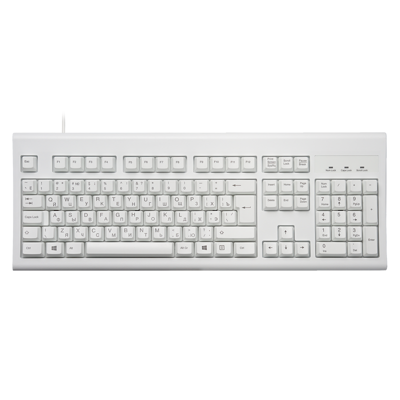 PERIBOARD-106 W - Wired White Standard Keyboard in russian layout