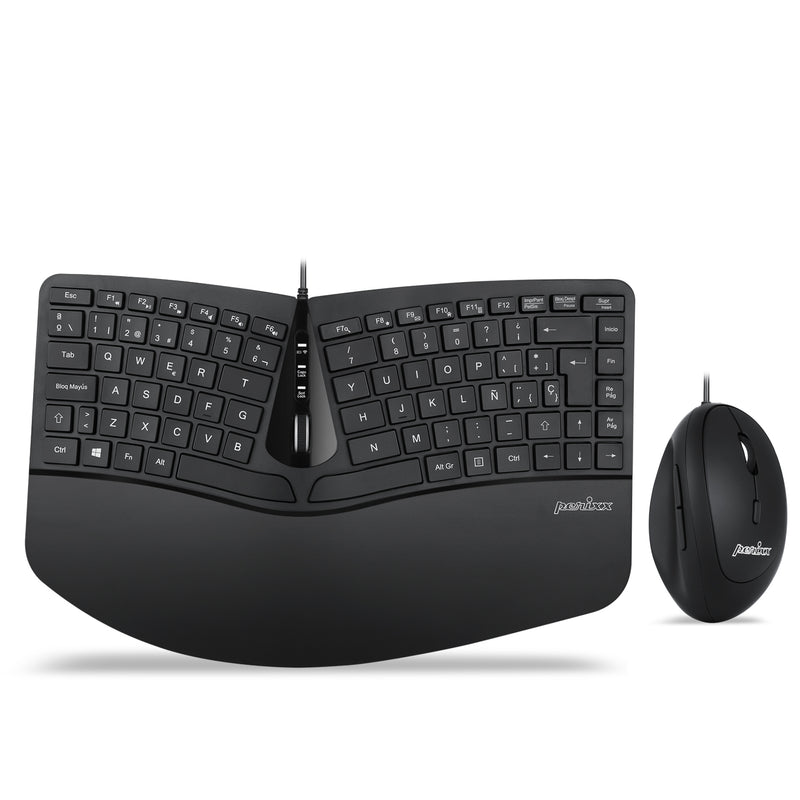 PERIDUO-406 - Wired Ergonomic Combo (75% Keyboard and Vertical Mouse)