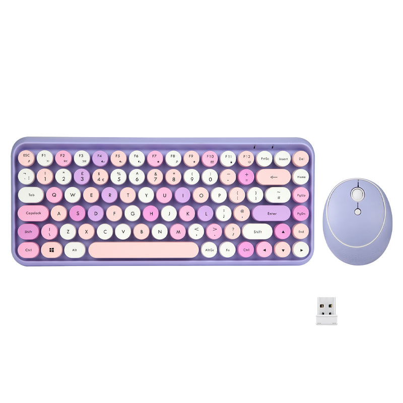 PERIDUO-713 PL - Wireless Vintage Purple Mini Combo (75% Keyboard)